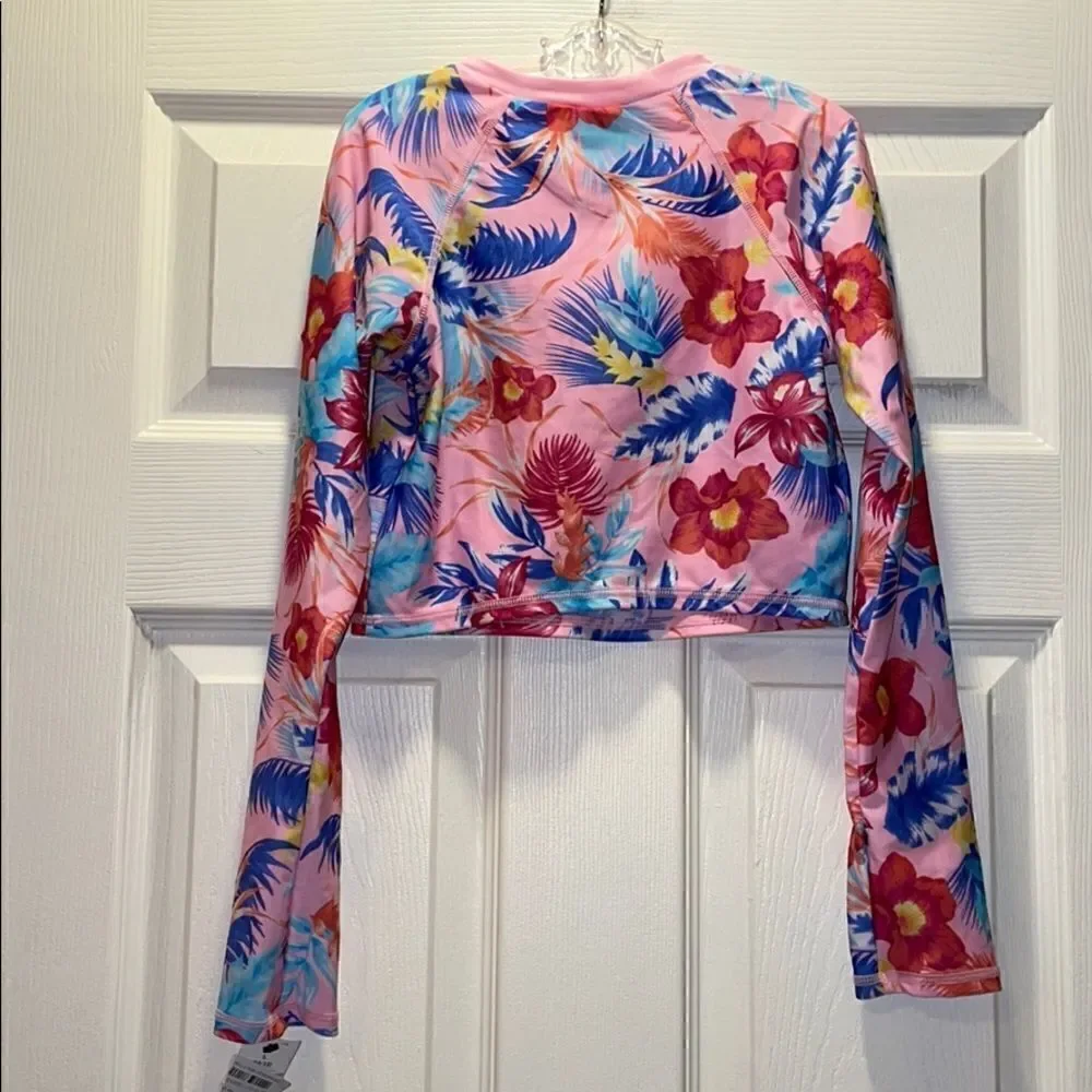 (5/$25) Art Class Pink Tropical rash guard